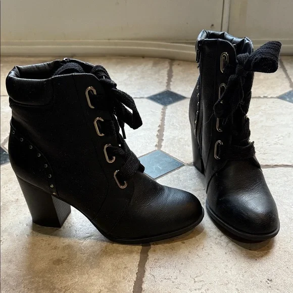 Apt. 9 Black Combat Boots - Picture 2 of 5